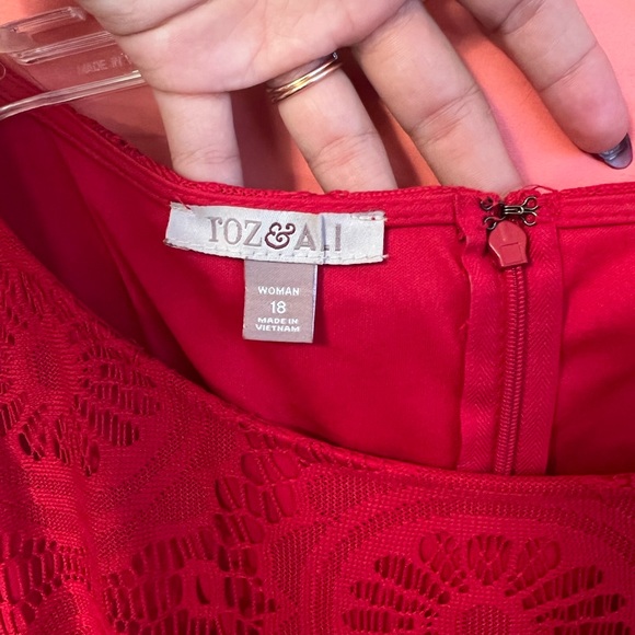 Wmns Roz&Ali red dress size 18 - Picture 4 of 6